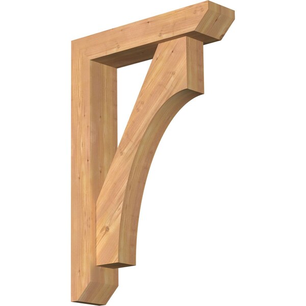 Ekena Millwork Westlake Slat Smooth Bracket w/ Offset Brace, Western Red Cedar, 5 1/2"W x 24"D x 36"H BKT0604X24X36WTL06SWR - main